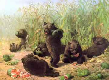  william - les ours mangent la pastèque William Holbrook Beard
